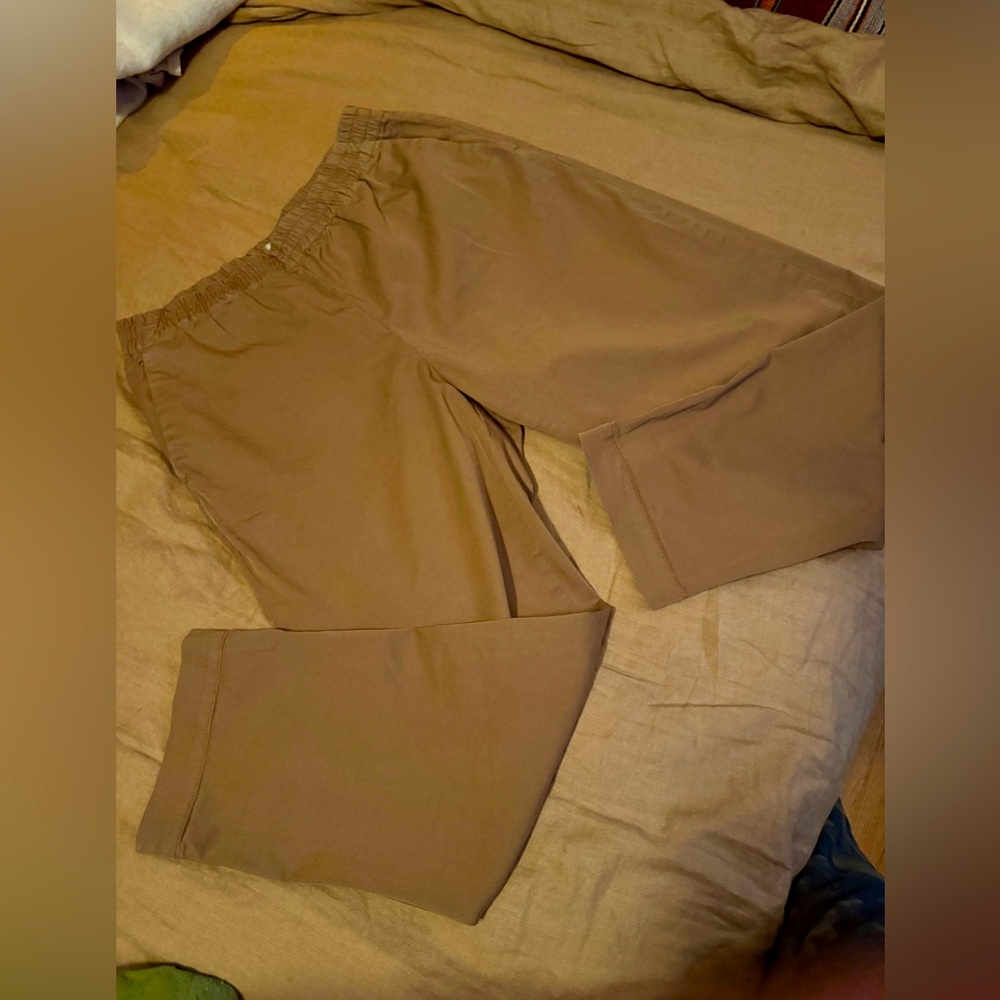 Everlane Easy pull on pants in tan